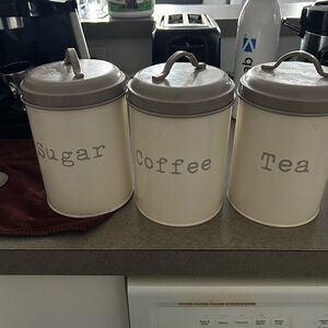 Sugar, Coffee and Tea Canister Set
